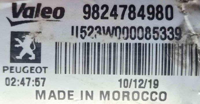 Motor Limpa Vidros Frente PEUGEOT 208 II (UB_, UP_, UW_, UJ_) ano 2020