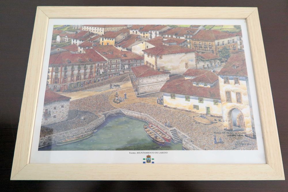 3 quadros exclusivos de paisagens de Laredo (séc. XIX)