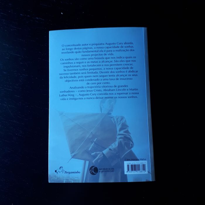 Livro " Nunca Desista dos Seus Sonhos" de Augusto Cury