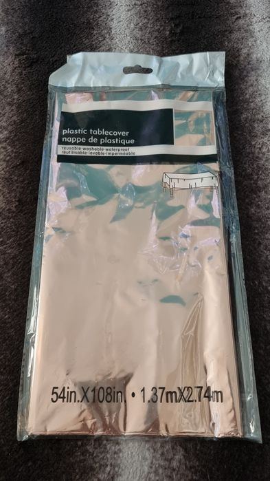 Obrus foliowy 18 osiemnastka różowe złoto