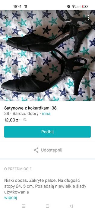 Satynowe 38 zakryte palce
