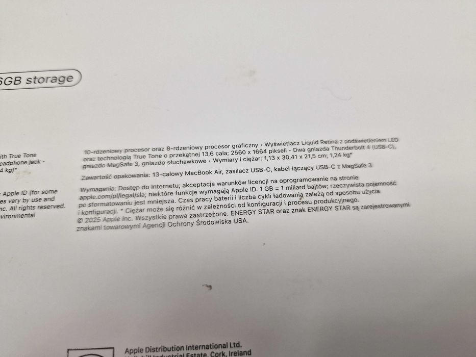 Macbook Air 13 2025/ M4/ 16GB/ 256GB/ Silver/ GW12/ PLOMBA