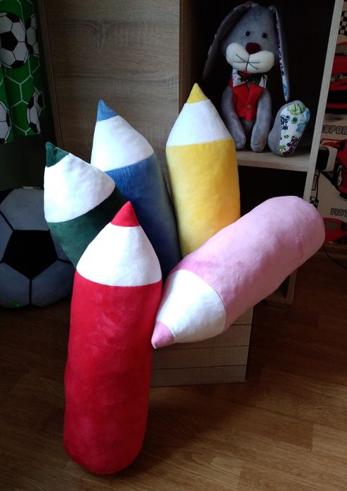 Poduszka kredka wałek przytulanka 50cm rękodzieło