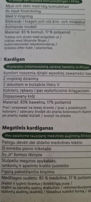 Cardigan czarny męski Livergy  XL nowy