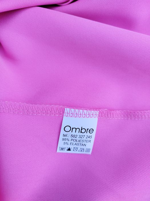 Nowa różowa krótka sukienka marynarkowa Ombre 34 36