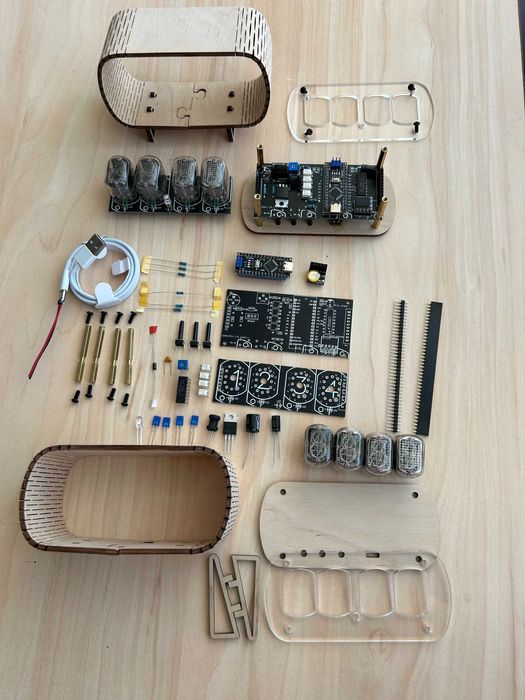 Ин12 Полный комплект Nixie Clock IN-12 (с лампами)