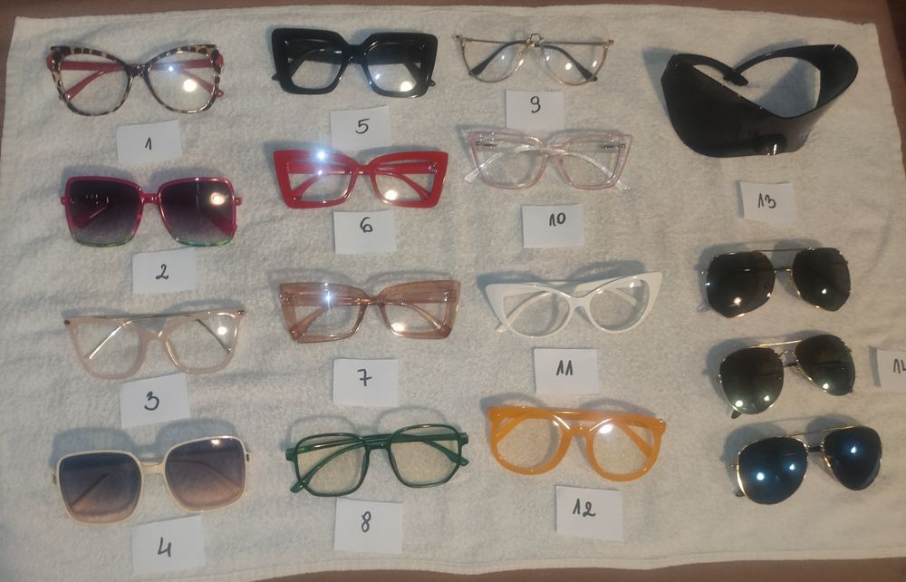 Okulary NOWE zerówki oprawki 16 szt