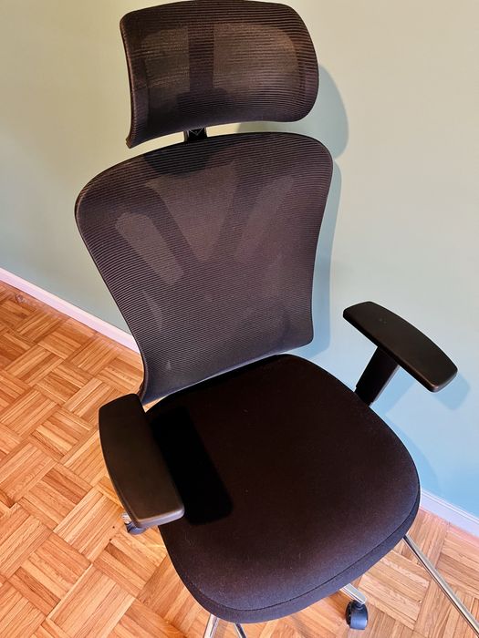 Cadeira ergonómica reclinável HBADA P5 com apoio lombar e de pés