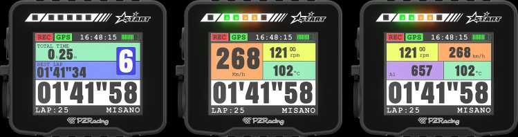 Cronômetro GPS de 50 Hz - TFT colorido PZRACING