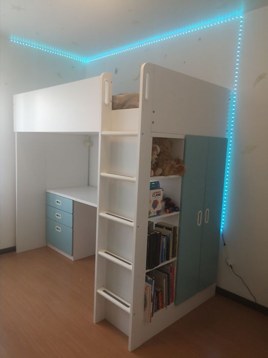 Cama Beliche Ikea com colchão