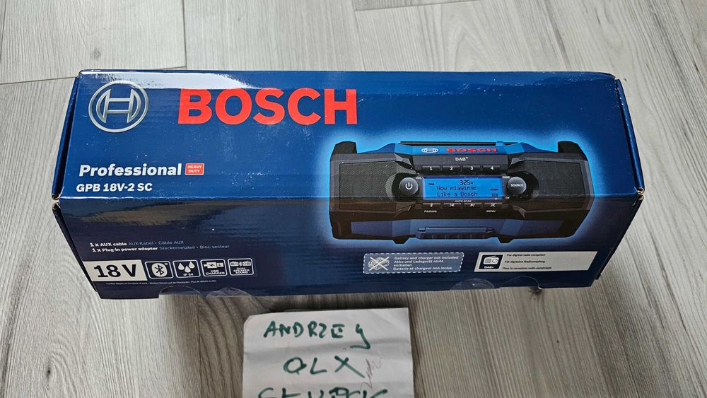 Oryginalne  RADIO Budowlane BOSCH GPB 18V-2 C Akumulatorowe Nowe