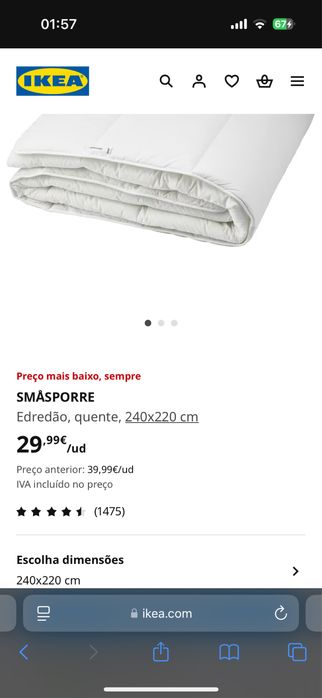 Edredão Ikea Branco