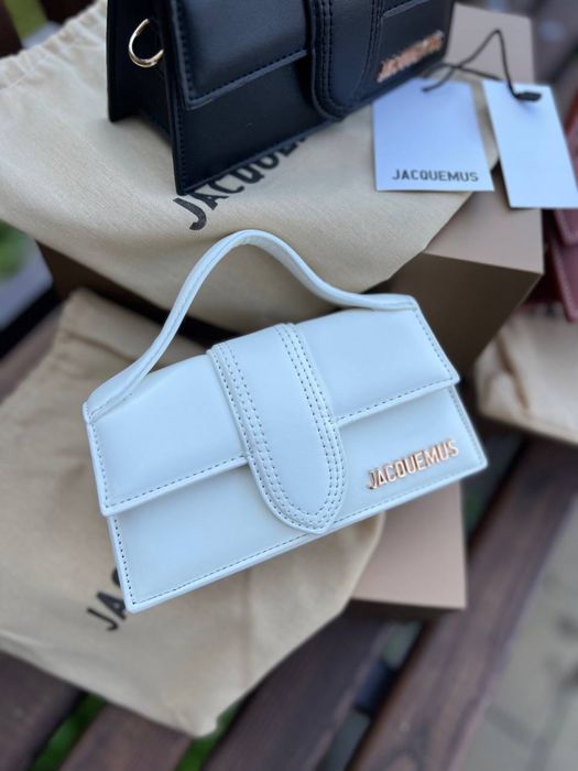 Сумка Jacquemus, біла, чорна шкіра — zdjęcie 4