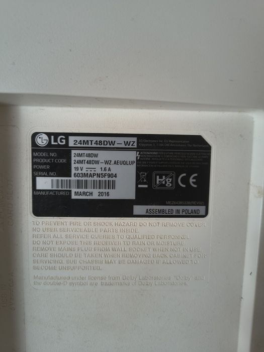 Televisor monitor LG 24