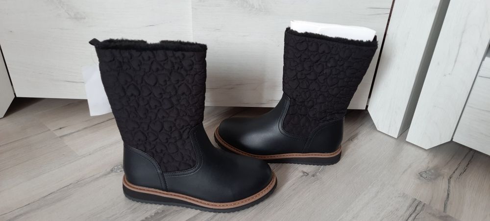 H&M buty botki kozaki dziewczęce  czarne r 32 20 cm