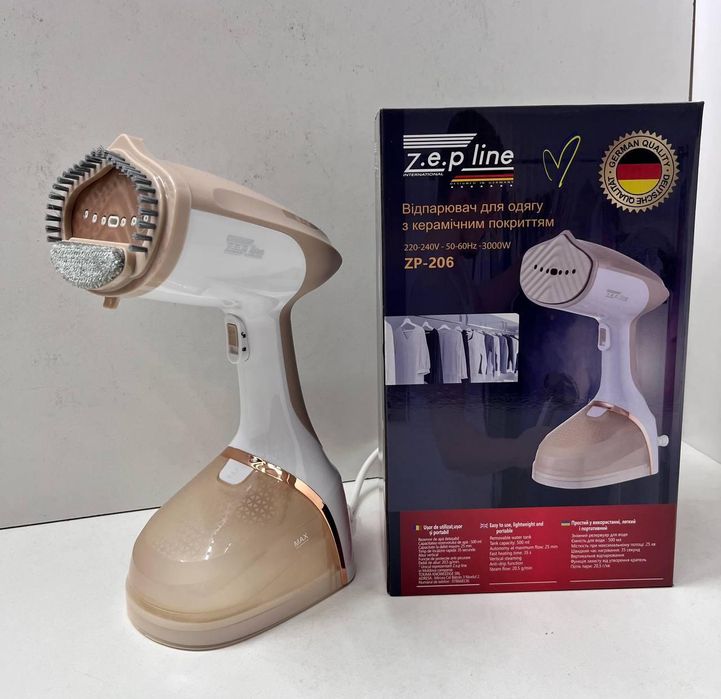 Потужний відпарювач!! Zepline ZP-206, 3000 Вт. керамічне покриття