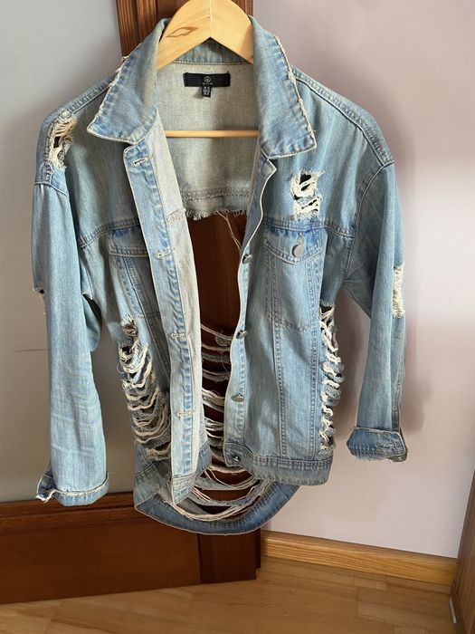 Kurtka jeansowa jeans missguided 38 M dziury