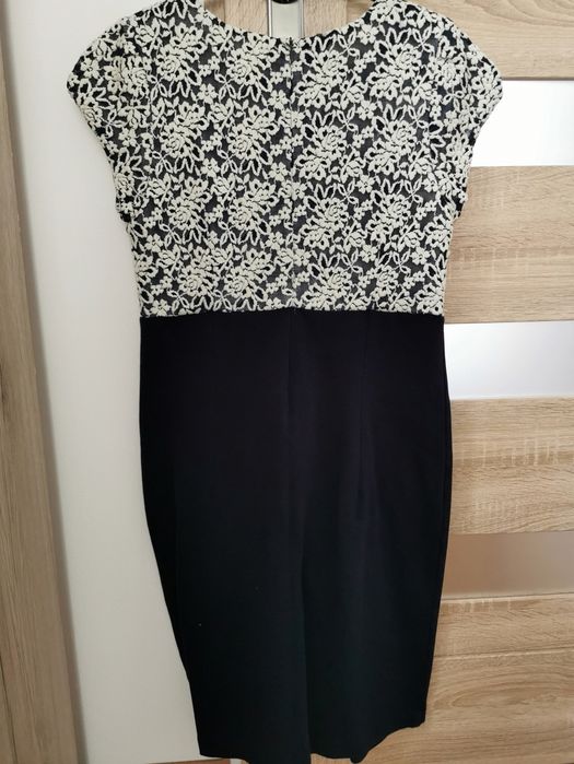 Elegancka sukienka ciążowa granatowa Happymum r. M