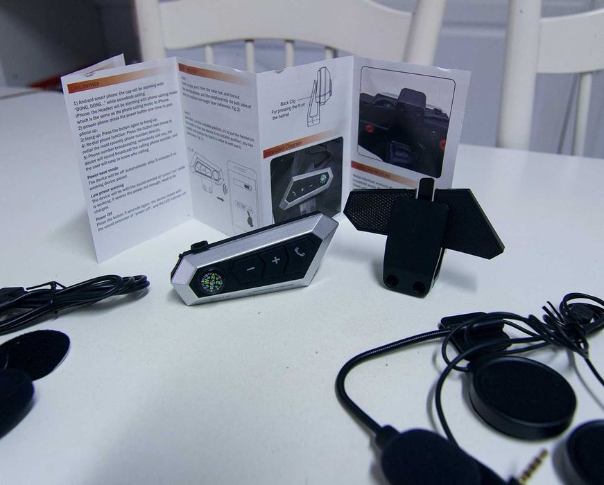 Auricular capacete moto/mota, Bluetooth v5.0 e Siri, novo