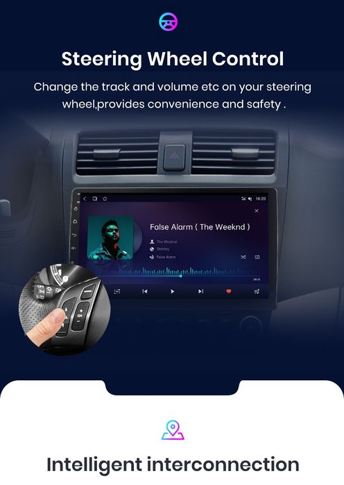 Rádio 10" android HONDA ACCORD 7 de 2/32GB CARPLAY WIFI GPS Novo