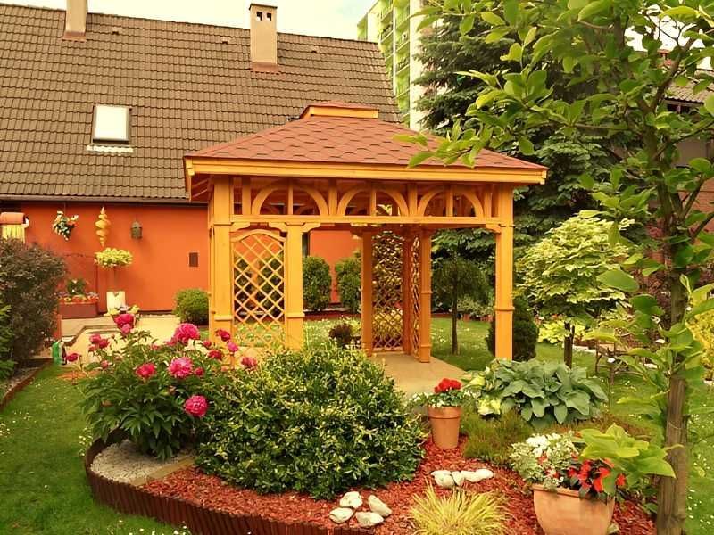 ALTANA 5 3x3m Ryflowane Słupy Dach 4-spadowy Impregnowana +Gont