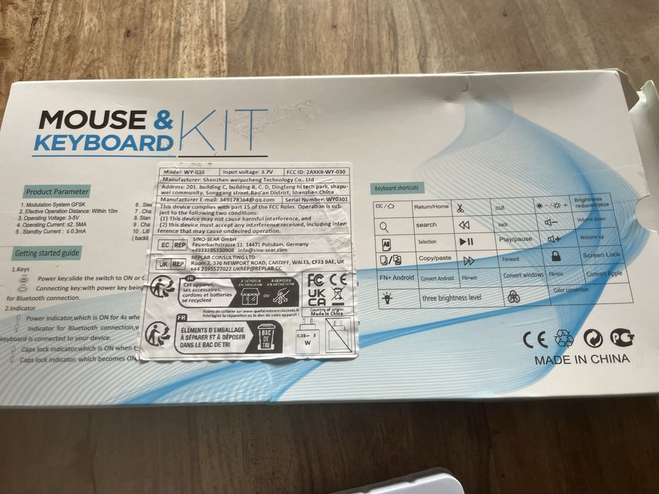 Teclado e mouse wireless