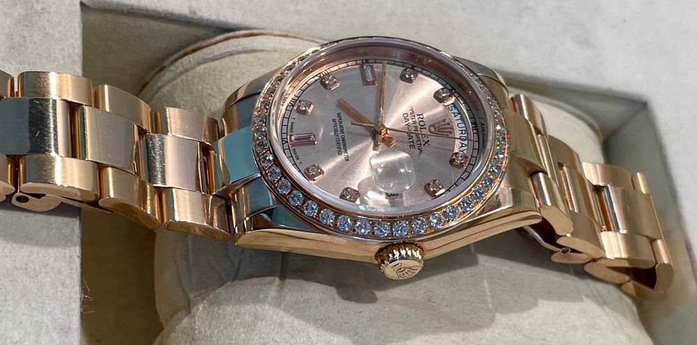 Relógio automático em plaque ouro rosa bom estado