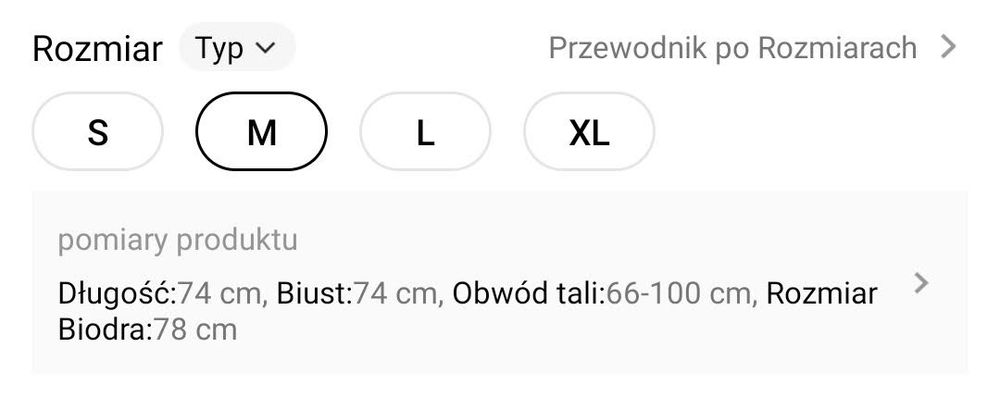 Strój kąpielowy jednoczęściowy rozmiar M