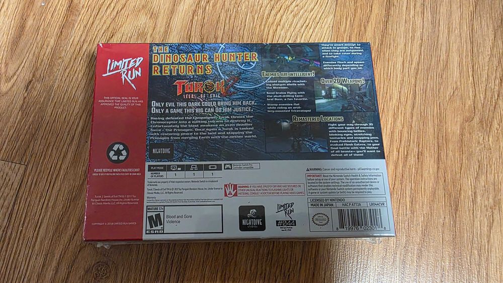 Switch Turok 2 seeds of evil limited run folia