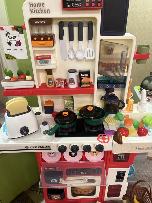 кухня дитяча велика 100см іграшки вода пар світ звук