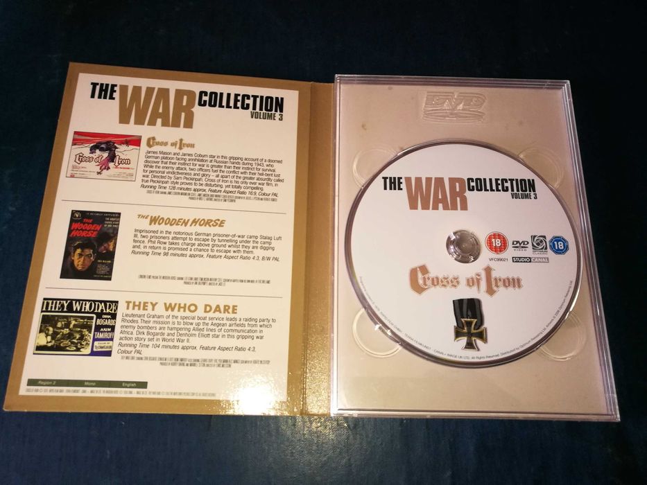 Cross Of Iron / The Wooden Horse / They Who Dare 3XDVD (áudio Ing)
