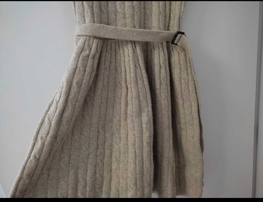 Vestido malha bege