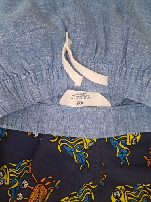 Krótkie spodenki dziecięce H&M plus kapielowki  98 104cm  4 pary
