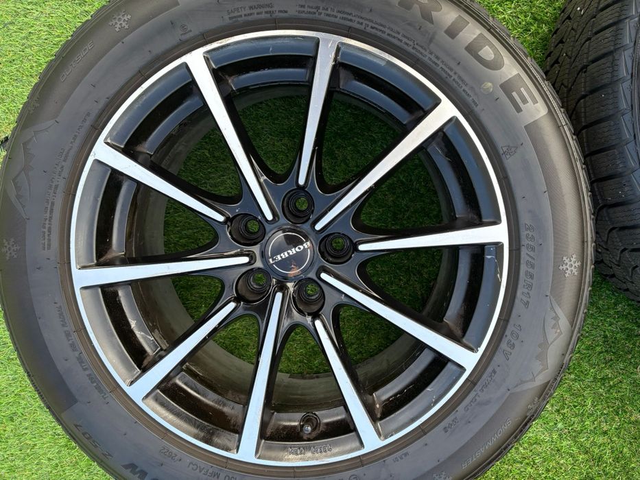 Jantes 17" Borbet BL5 pretas + pneus