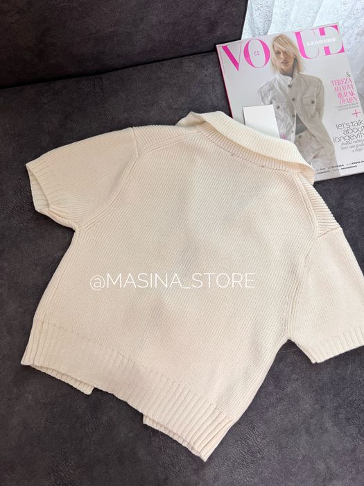 Нова кофтинка Zara S, M молочна біла оригінал з бантиками