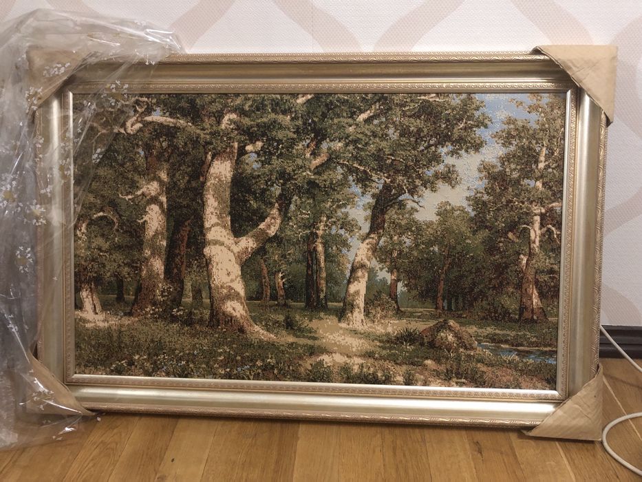 Картина «Дубовая роща» / вышивка - канва, мулине