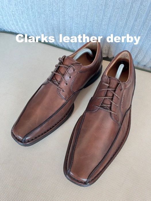 Clarks Leather derby półbuty męskie 43/44