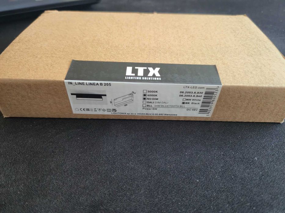 Магнітний світильник LTX IN_LINE LINEA B 205 06.2053.6.940.BK