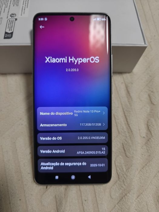 Redmi Note 13 Pro+ 5G. 12Gb de RAM 512Gb (garantia até maio 2027)