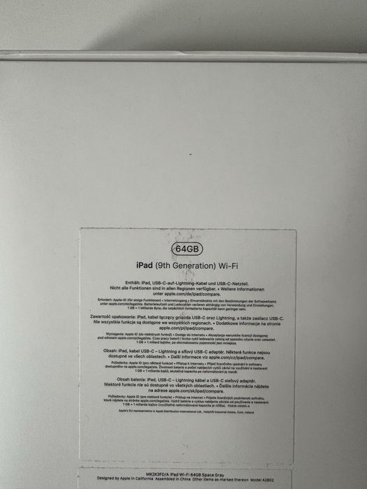 iPad 9 gen – 64 GB Wi-Fi – stan idealny