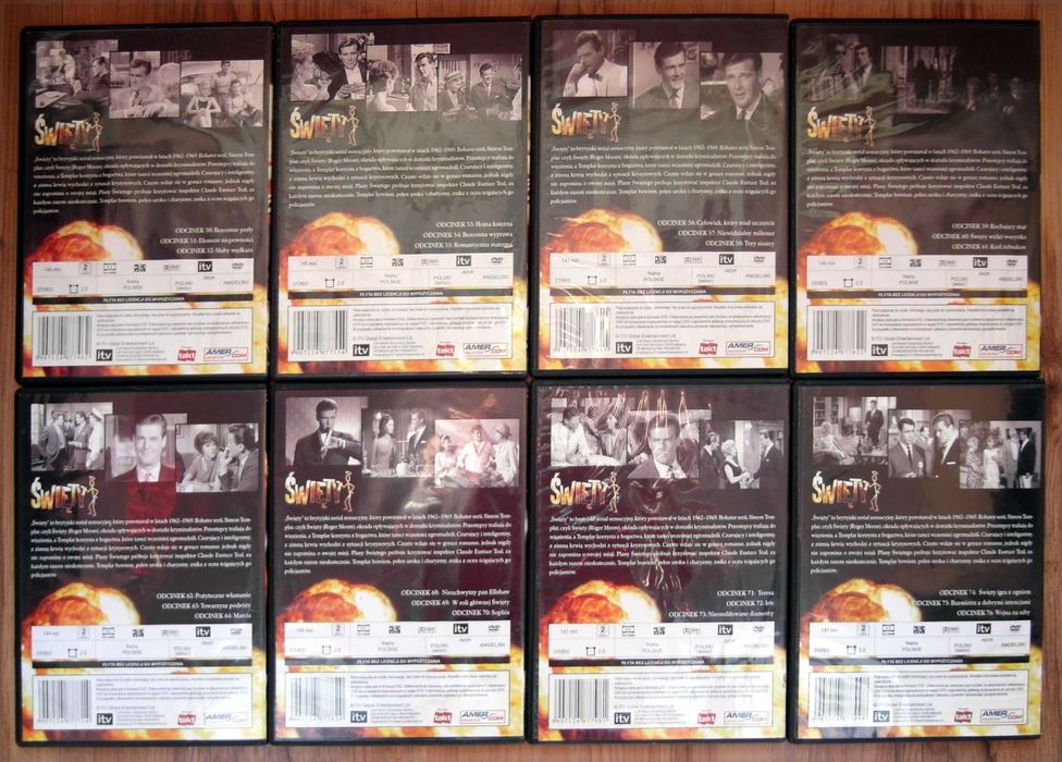 16 DVD - 48 odcinków - serial Święty - Roger Moore WROCŁAW wys BEZ OLX