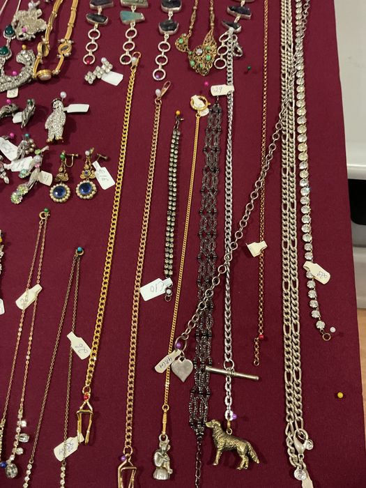 Broches pendentes fios colares anéis prata 925