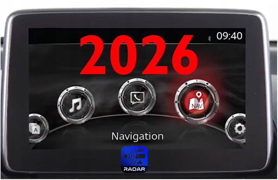 Mapa karta pamięci MAZDA 2026 europa MAZDA 2 3 6 CX-3 CX-5 CX-9 radary