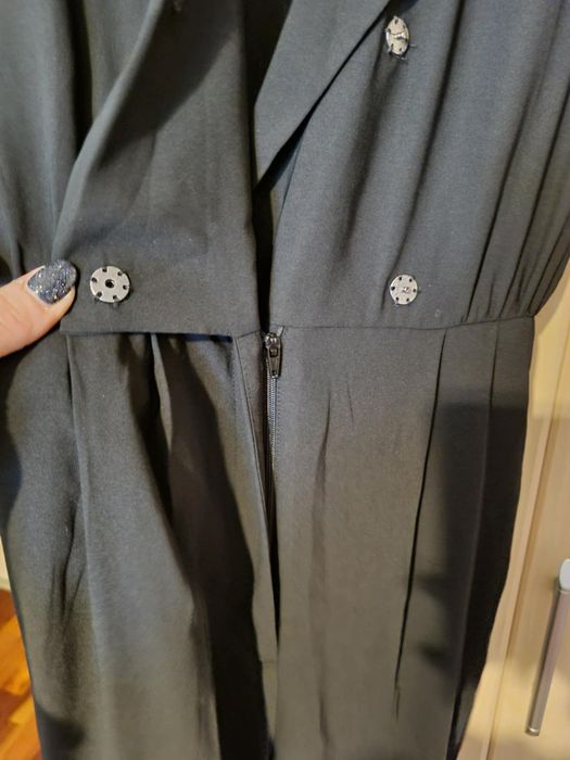 H&M czarny kombinezon z paskiem w talii 34 XS