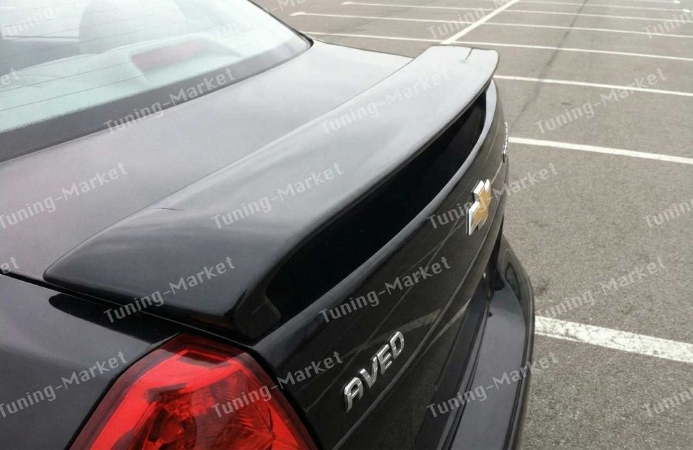 Лип спойлер на багажник Chevrolet Aveo 3 T250 Козырек Бленда на стекло