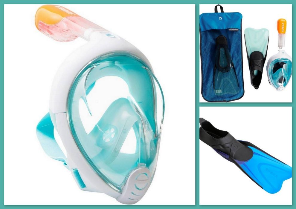 Прокат маски і ласт Subea для сноркелінгу, плавання, від 35 грн.