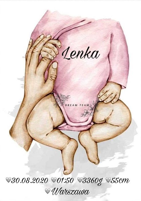 Plakat Metryczka - wydruk, bądź projekt do samodzielnego wydruku