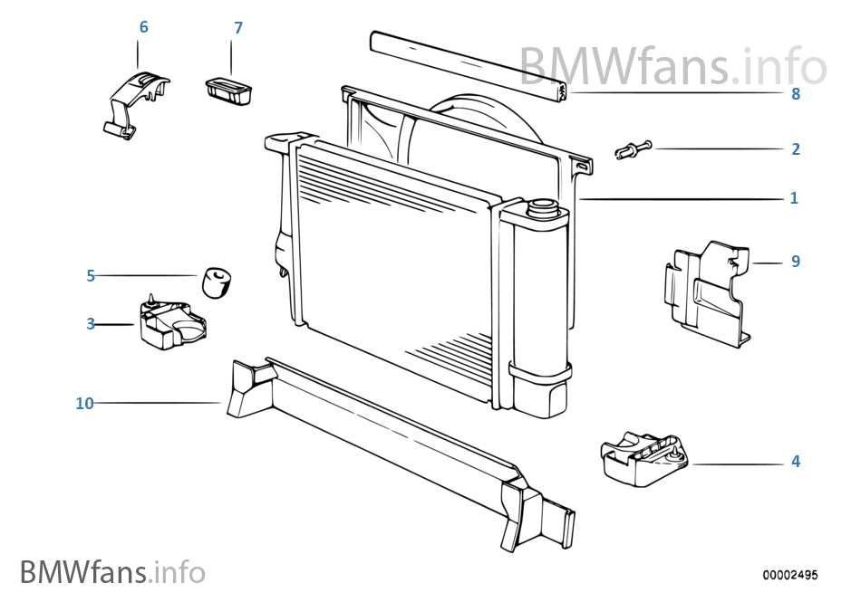 Діфузор радіатору, вентилятору, віскомуфти BMW E36 під різні двигуни