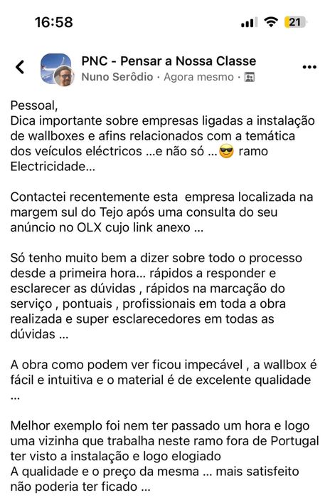 carregador para veículos elétricos 7Kw- 6A a 32A+Instalação 425€