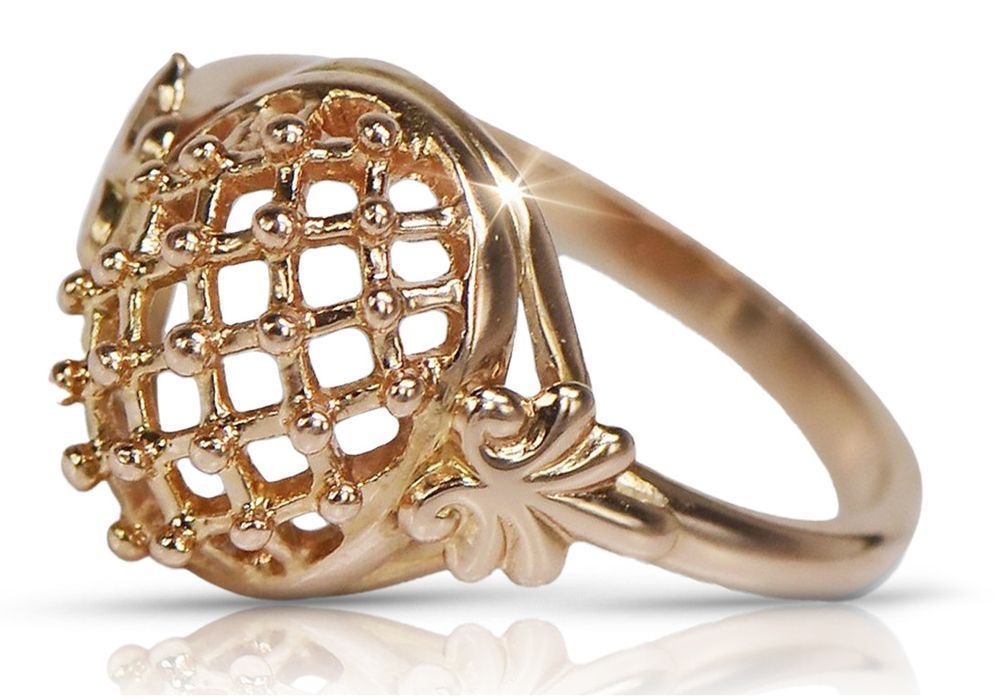 Pierścionek z różowego czerwonego 14k złota 585 Vintage vrn005 Gdańsk